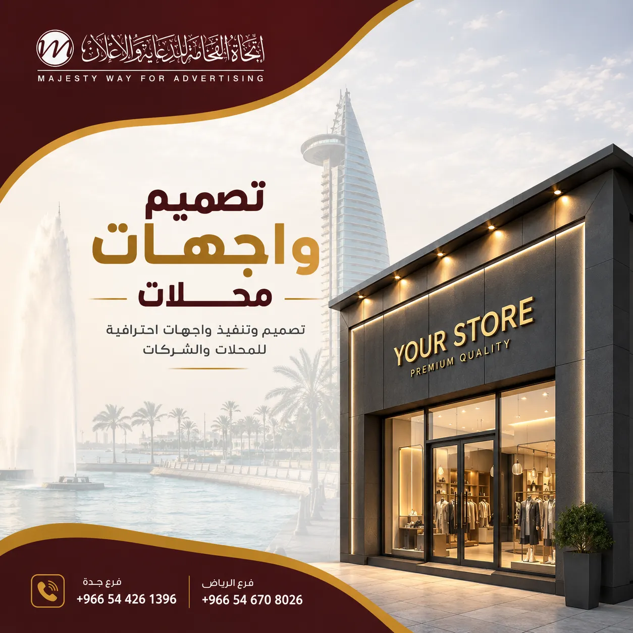 تصميم واجهات محلات