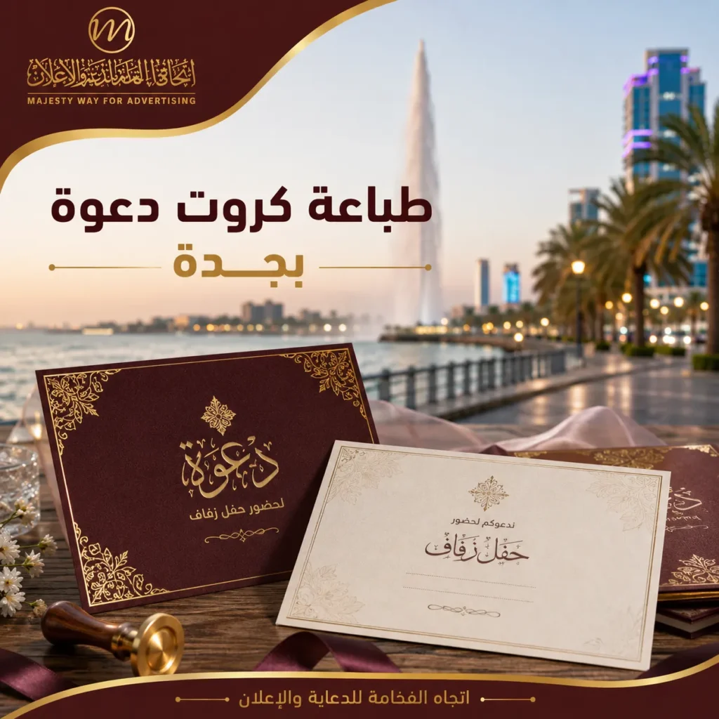 طباعة كروت دعوة بجدة وتصميم دعوات زواج ومناسبات فاخرة