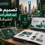 تصميم هوية اليوم الوطني السعودي  96 للشركات والمحلات
